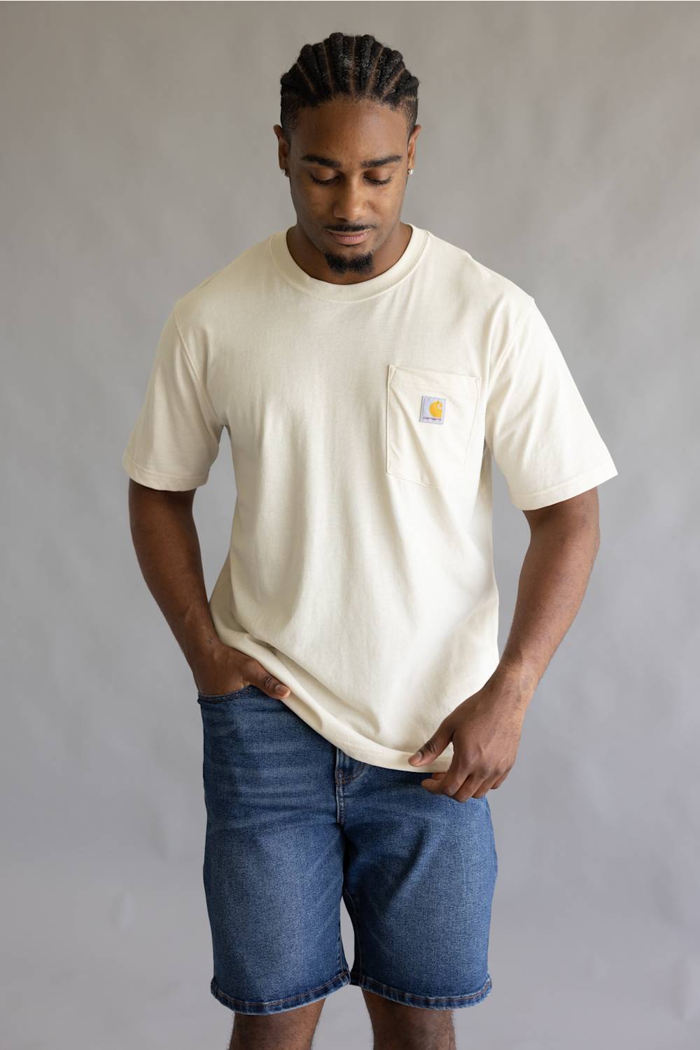 Carhartt Relaxed Mountain River T-Shirt for Men in Oatmilk
