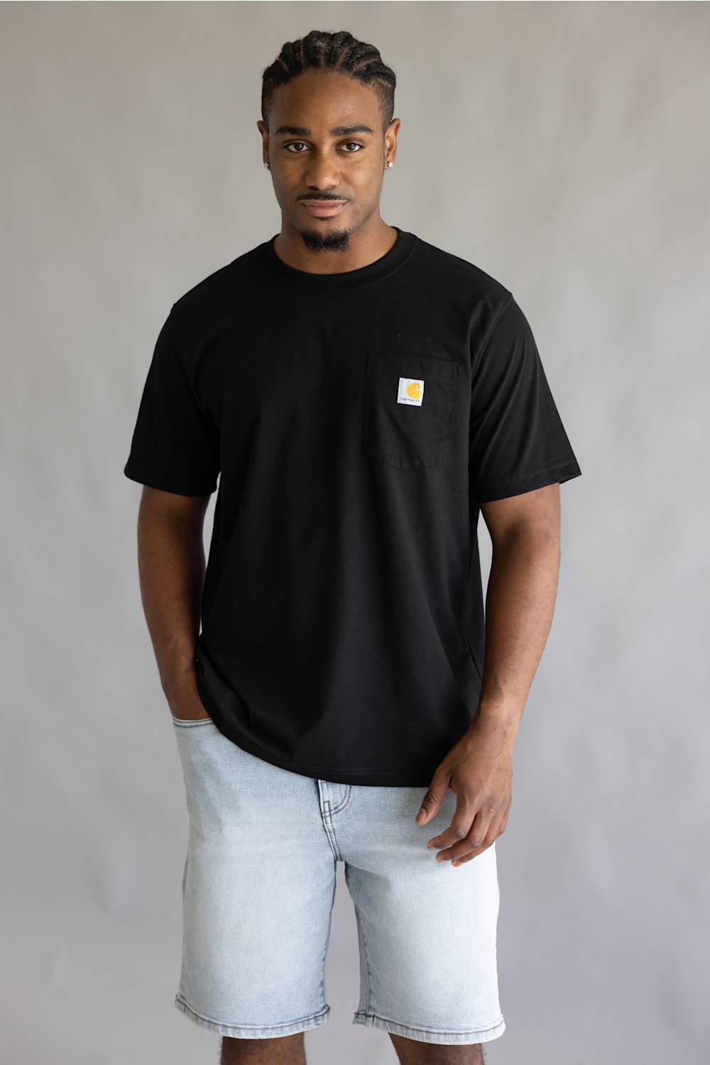 Carhartt Irvine Relaxed Terrain Layered Camo T-Shirt for Men in Black