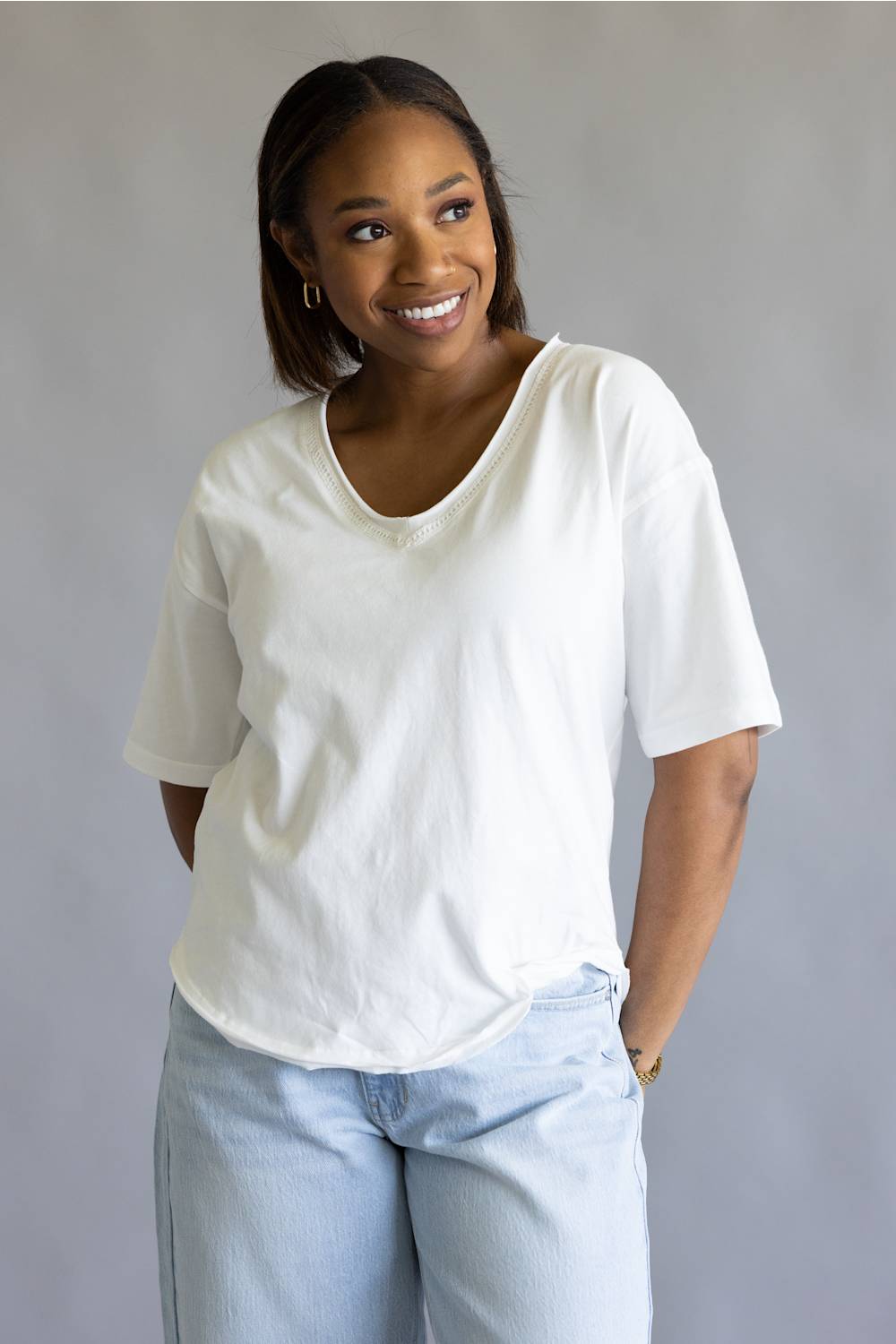 Thread & Supply Ismeria T-Shirt for Women in White