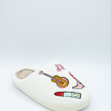In My Cozy Era Patch Slippers for Women in White