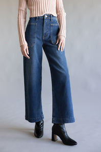 JBD High-Rise Utility Wide Leg Jeans for Women
