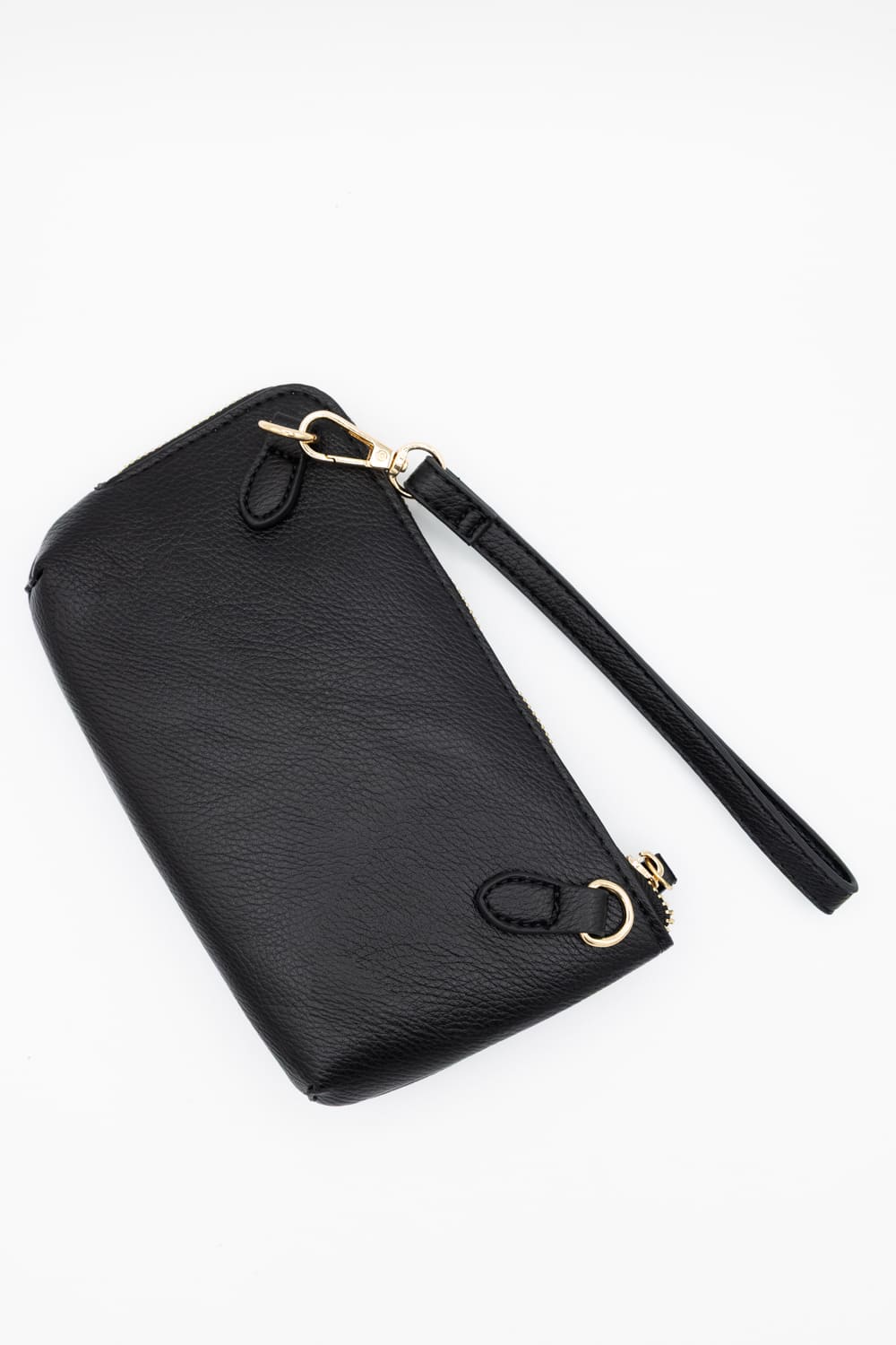 Leather Mini Crossbody Purse for Women in Black 