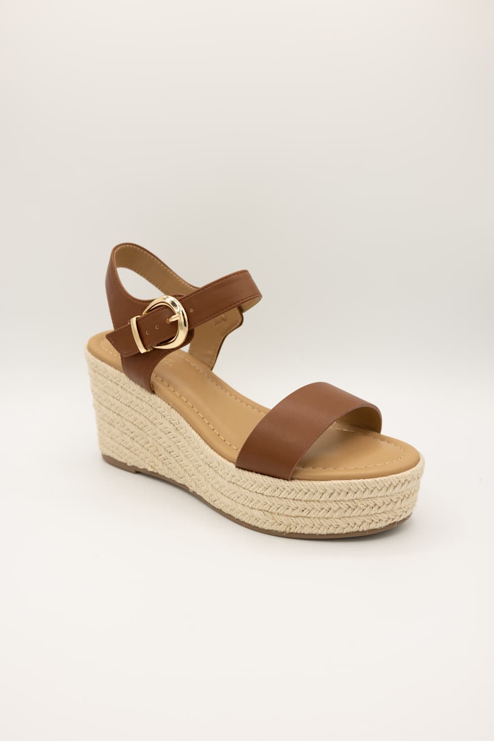 Soda Jena Rope Wedges for Women in Cognac