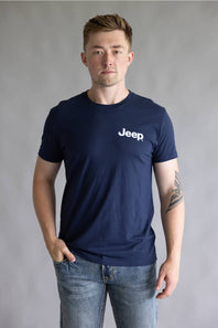 Jeep Big USA T-Shirt for Men in Navy