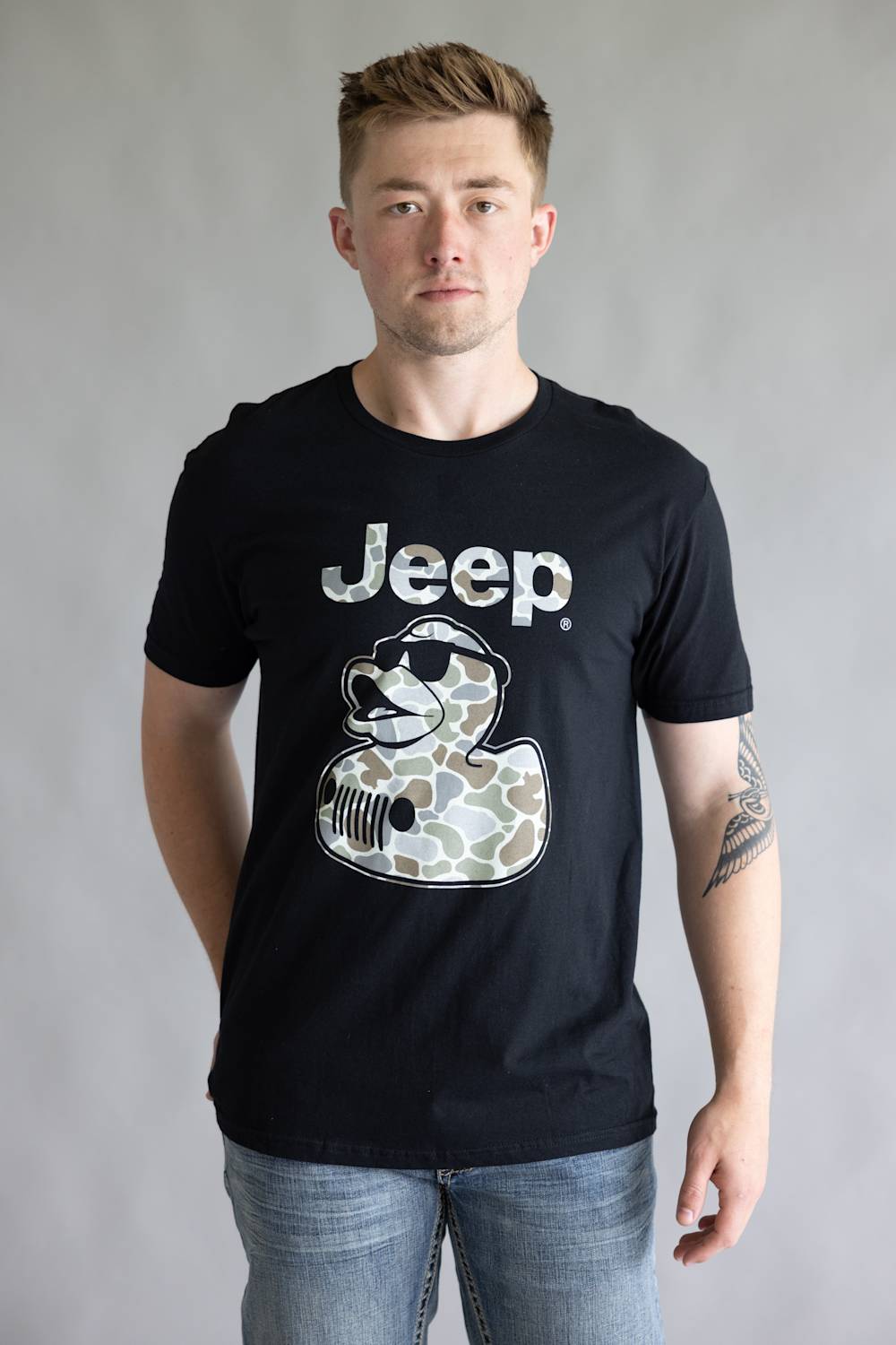 Jeep Camo Duck T-Shirt for Men in Black
