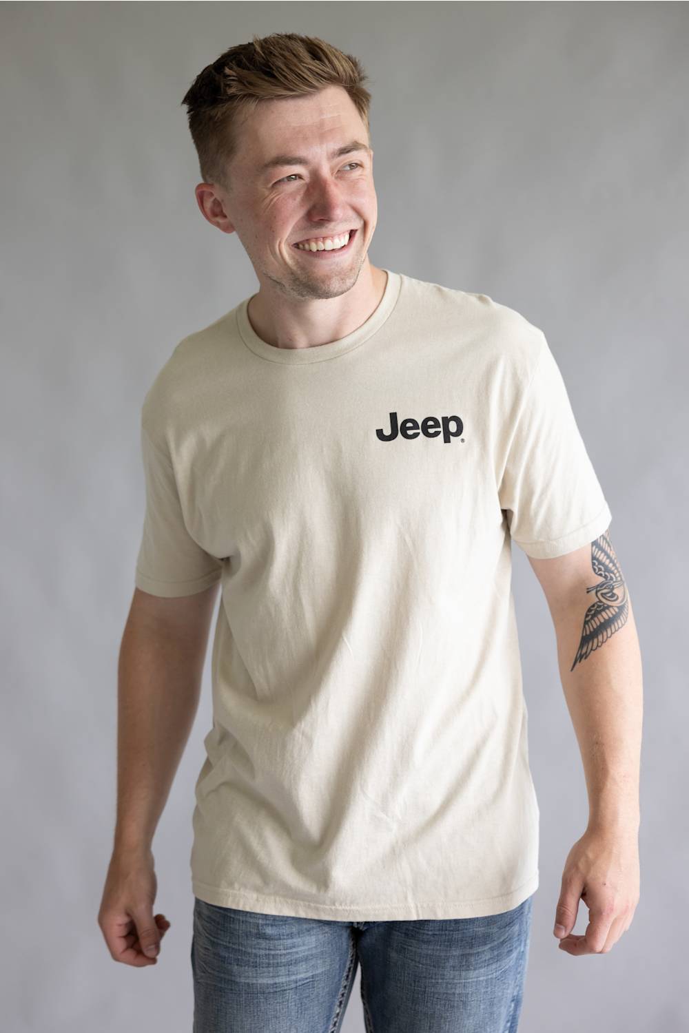 Jeep Camo Wrangler Labs T-Shirt for Men in Sand