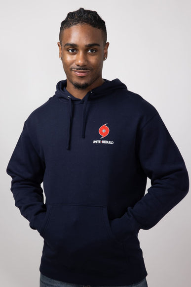 Jetty Hurricane Helene Relief Hoodie for Men in Navy