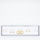 Hammered Pearl Earrings Gift Box Set