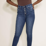 Judy Blue High Rise Button Fly Skinny Jeans for Women