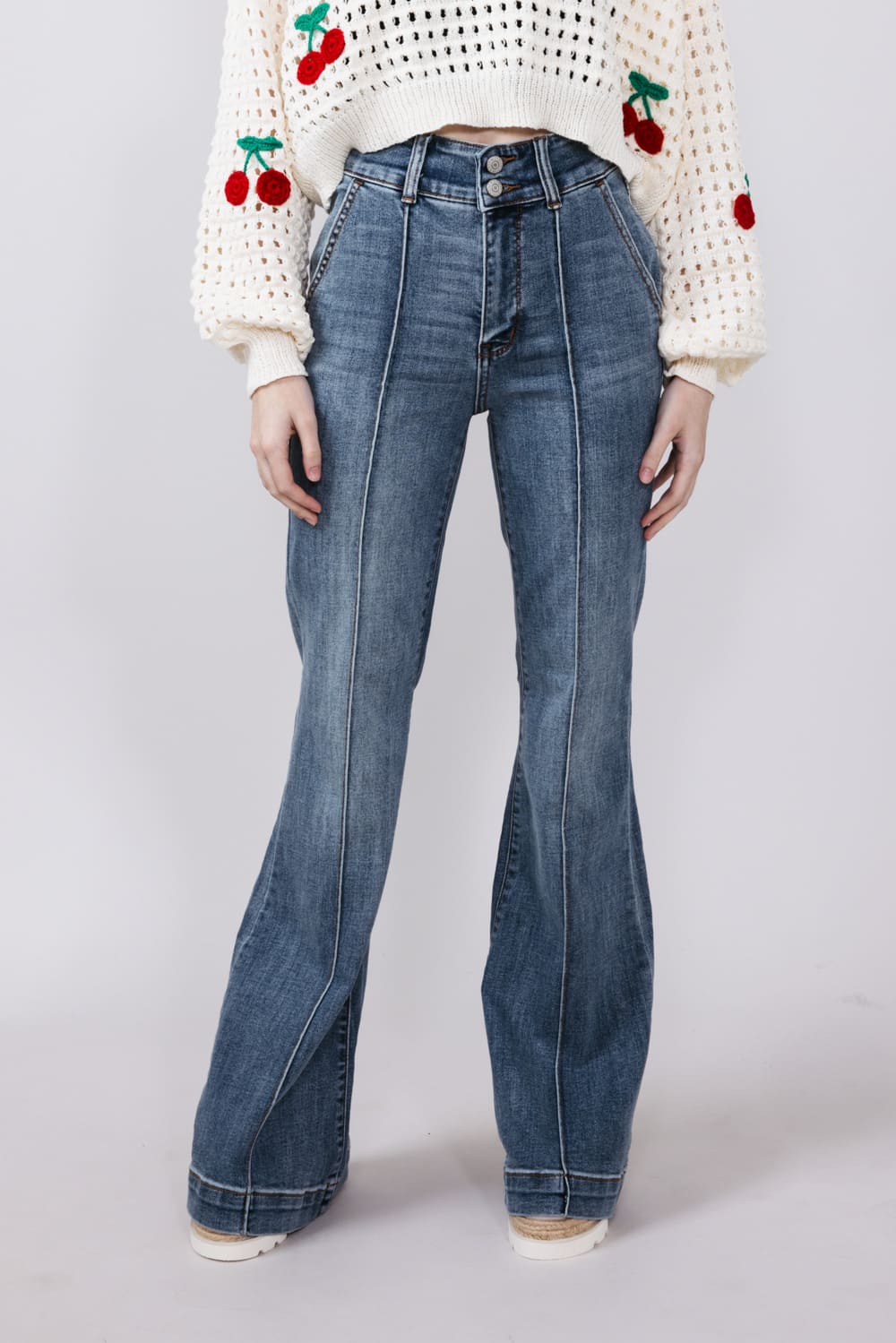 Trouser Rise Judy Blue High Rise Trouser Flare Jeans for Women | 82651REG – Glik's