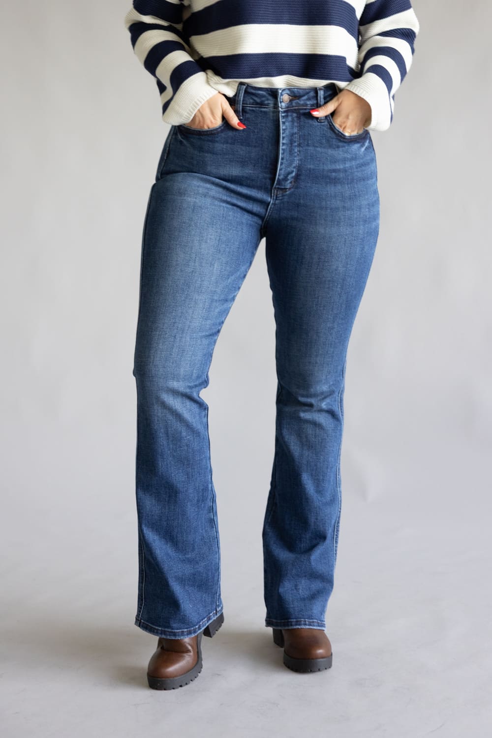 Judy Blue High Rise Tummy Control Bootcut Long Jeans for Women