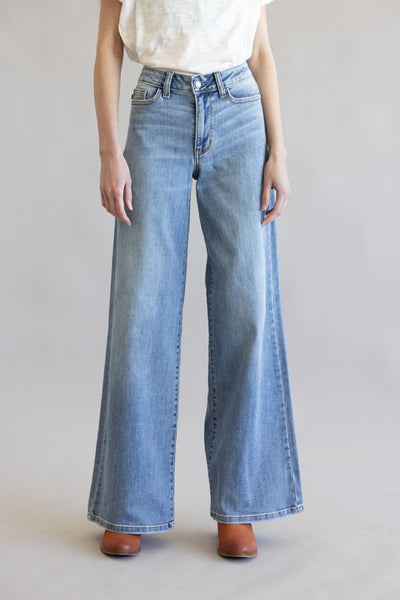 Judy Blue Mid-Rise Retro Wide Leg Jeans for Women | 82702REG – Glik's