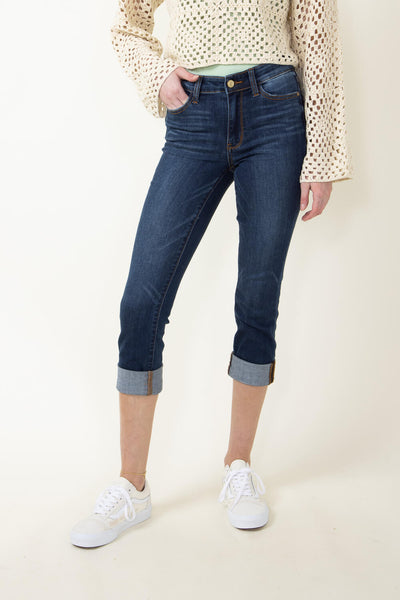 Janey Denim Capri- Judy Blue