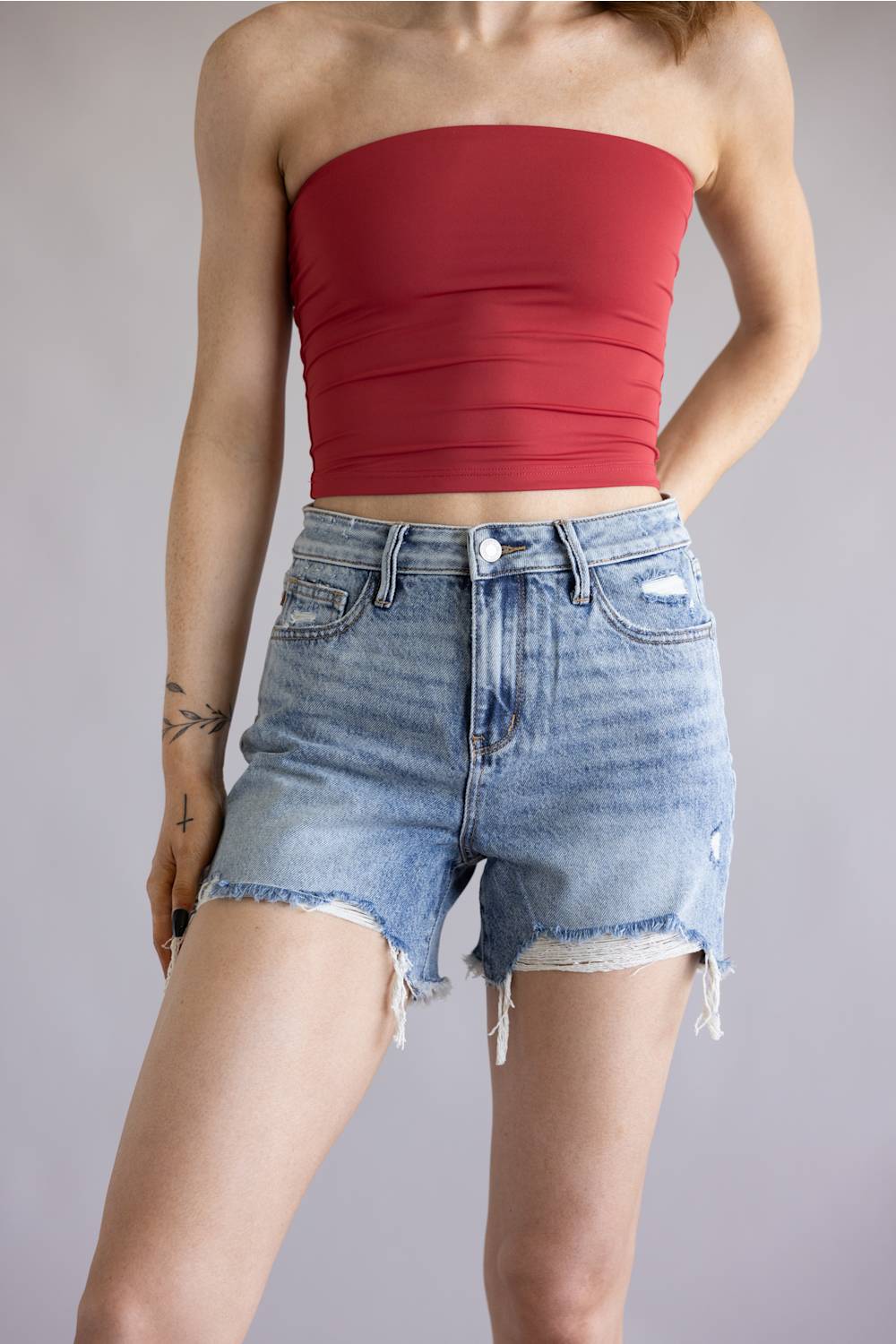 Judy Blue Ridge Front Denim Shorts for Women