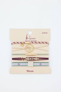 K’lani Bloom Medium Hair Tie Bracelets in Blue