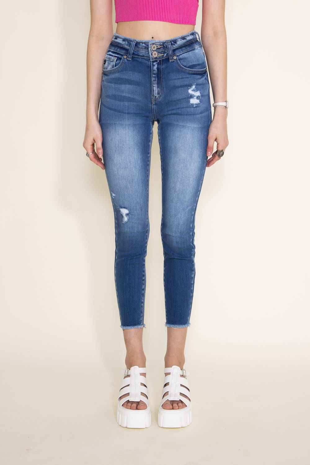 KanCan Danica High Rise Ankle Skinny Jeans for Women