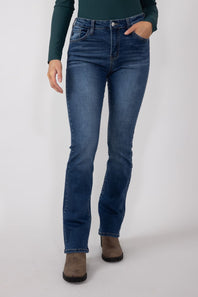 KanCan High Rise Medium Wash Clean Skinny Bootcut Jeans for Women