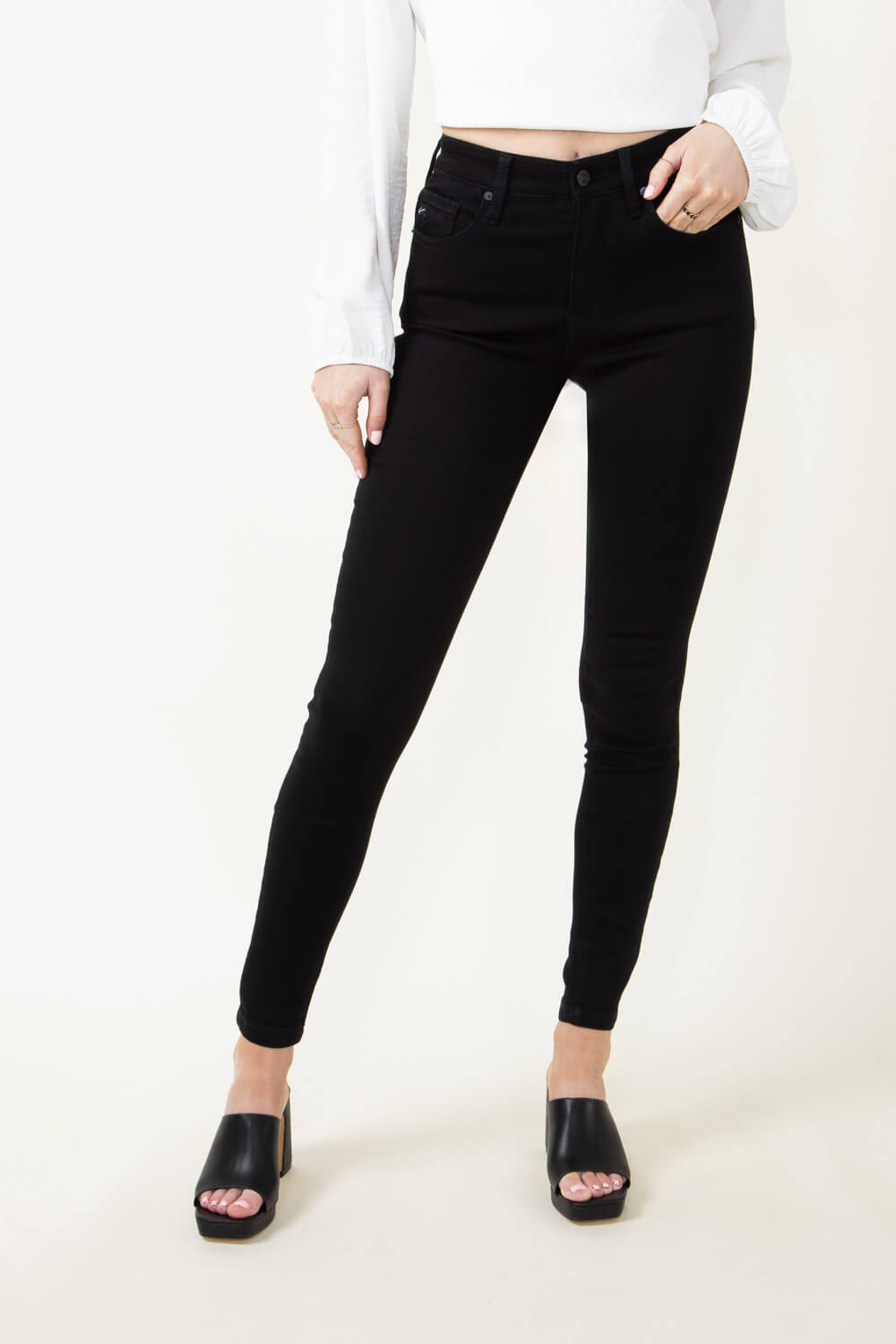 KanCan Misa High Rise Super Skinny Jeans for Women in Black