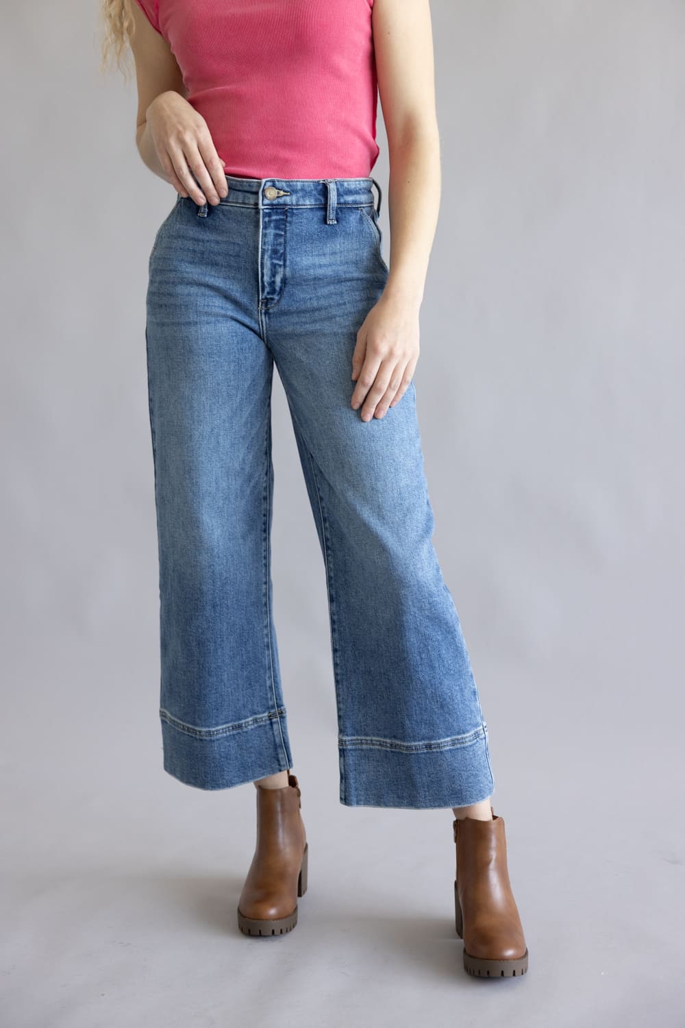 KanCan High Rise Wide Trouser Jeans for Women