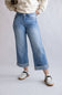 KanCan Mid Rise Crop Wide Cuffed Leg Jeans for Women