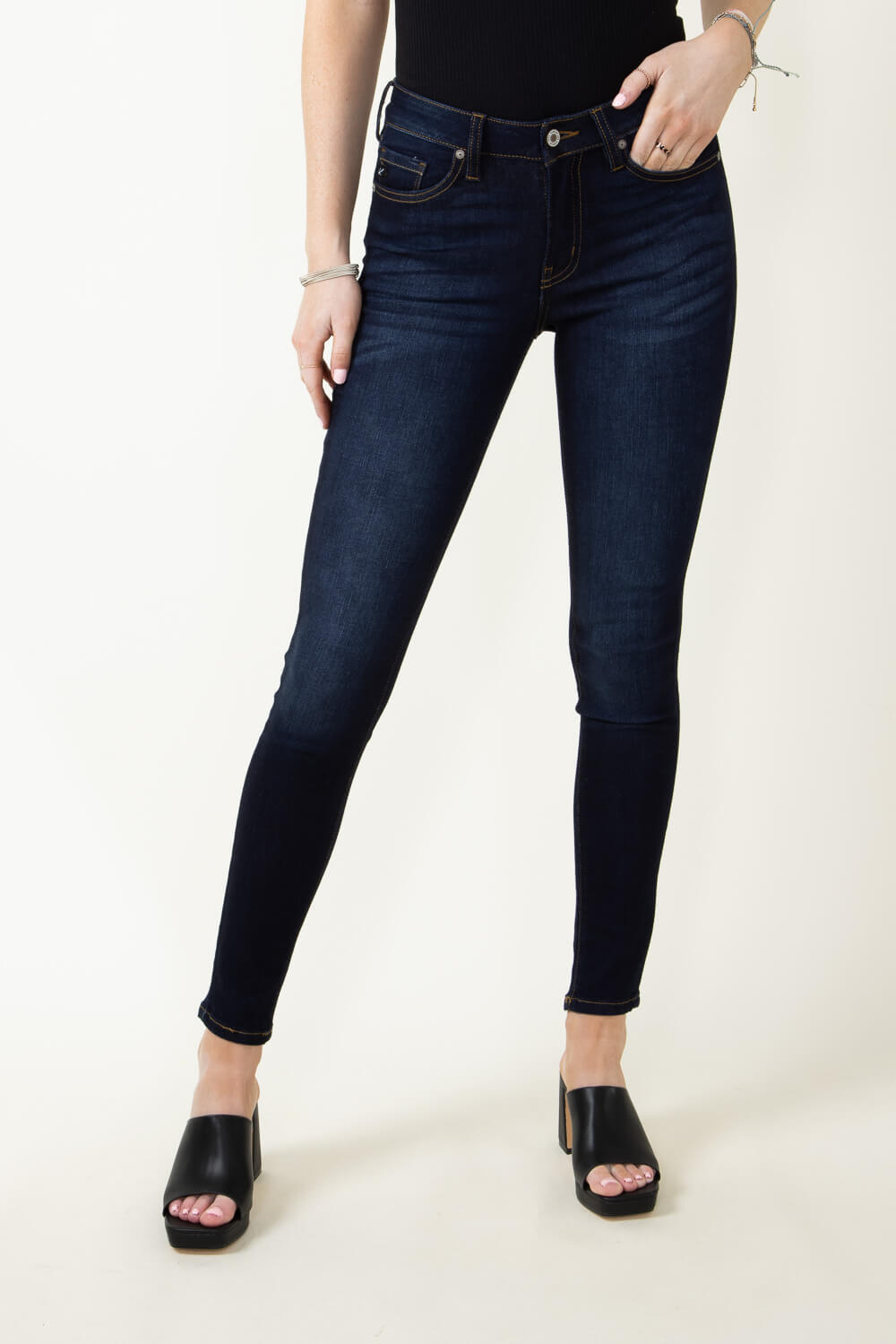 KanCan Whiskered Skinny Jeans for Women