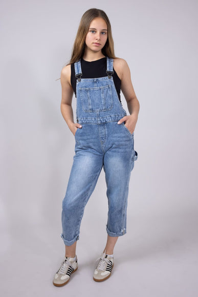 KanCan Youth Cordelia Relaxed Denim Overalls for Girls