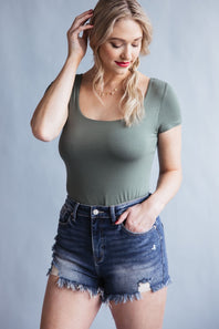 KanCan x Glik’s Best Friend Dark Wash Denim Shorts for Women