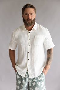 Katin Alan Solid Shirt for Men in Vintage White