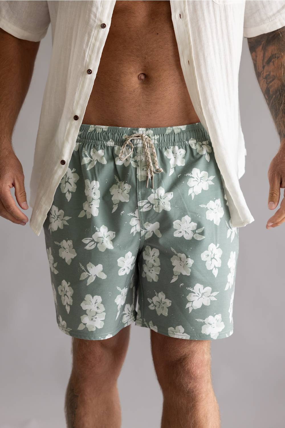 Katin Stamps Volley Swim Shorts for Men in Sage