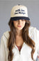 Katydid Love Michigan Trucker Hat for Women in Navy/Tan