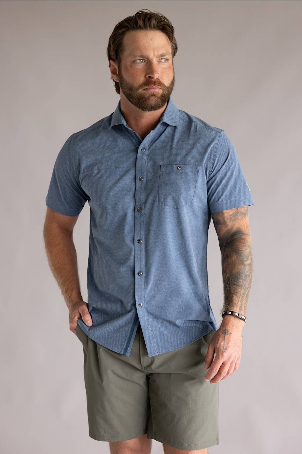 Kuhl Optimizr Button Up Shirt for Men in Endless Sea