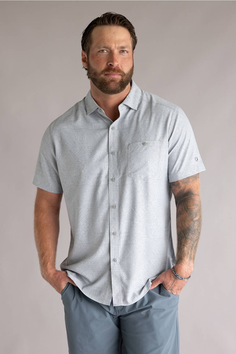 Kuhl Persuadr Button Up Shirt for Men in Ash