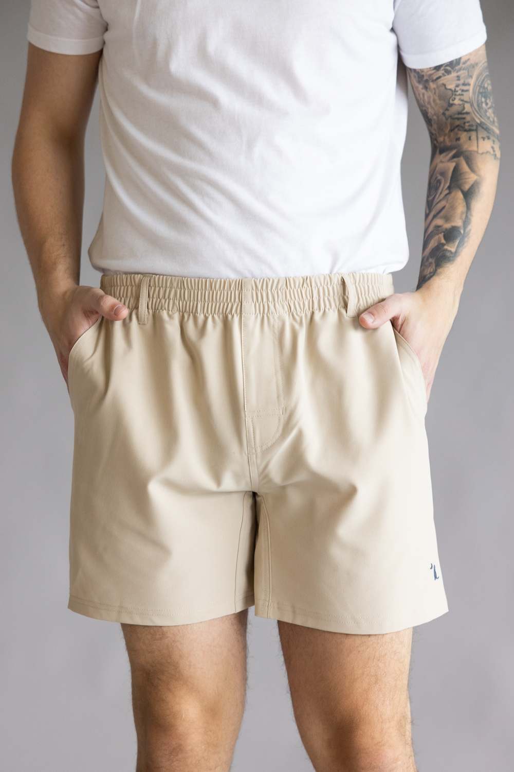 Local Boy Volley Hybrid Shorts for Men in Khaki | L1600002-KHK-KHAKI