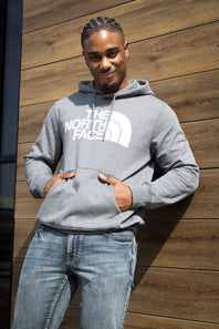 The North Face Half Dome Hoodie for Men in Grey Heather 