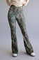 Local Girl Cross-over Waistband Flare Leggings for Women in Camo