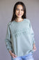 Local Girl Crewneck for Women in Sage Green