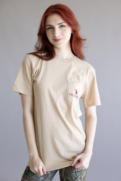 Local Girl Stay Wild T-Shirt for Women in Latte