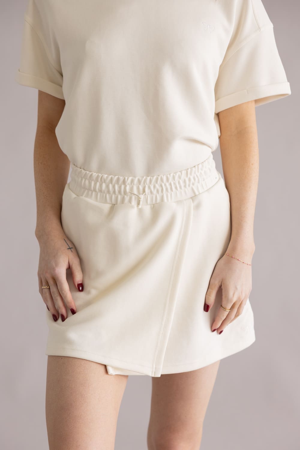 Simply Southern Lounge Wrap Skirt for Women in Pearl