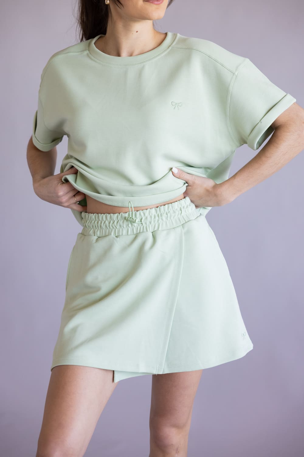 Simply Southern Lounge Wrap Skirt for Women in Sage