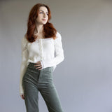 La Miel Mineral Wash Corduroy Pants for Women in Faded Olive