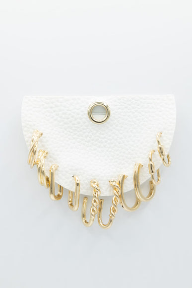 Hoop Earrings Set for Women in Gold