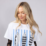 Les Sardines Oversized T-Shirt for Women in White