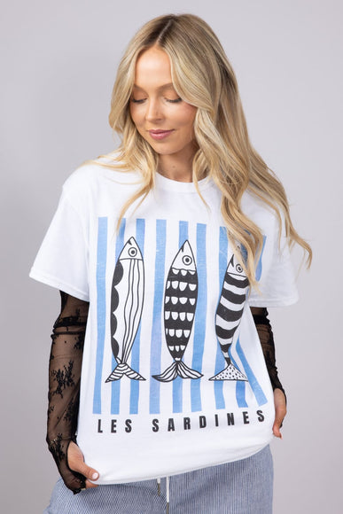 Les Sardines Oversized T-Shirt for Women in White