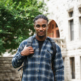1897 Original Plaid Flannel Shirt for Men in Navy