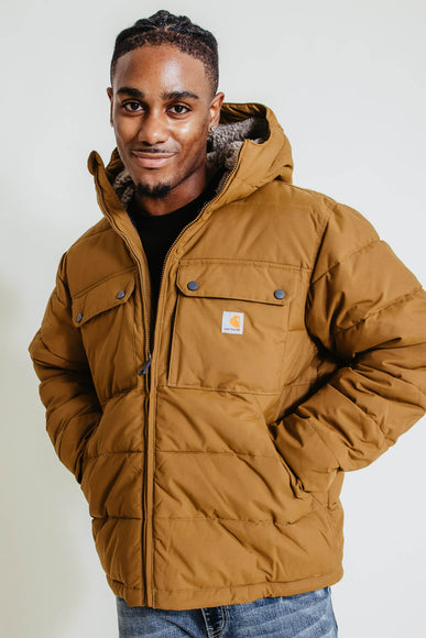 Carhartt Insulated Hood Coat for Men in Brown