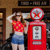 French Fry Crop Top for Women in Red
