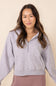 Half Zip Fleece Hoodie for Women in Heather Grey
