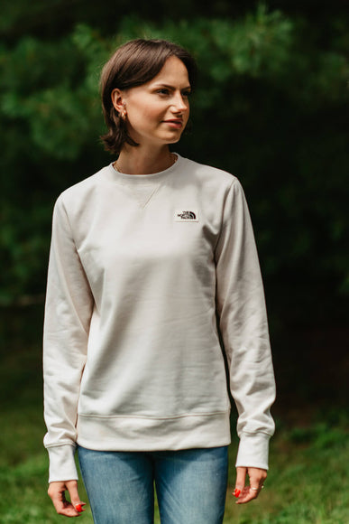 The North Face Heritage Patch Sweatshirt for Women in White | NF0A7UOO-N3N