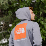 The North Face Box Logo Hoodie for Men in Grey 