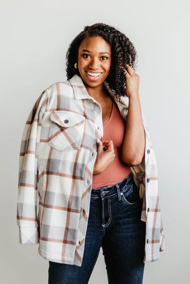 Thread & Supply Tullis Shacket for Women in Grey Copper